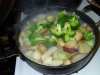 steaming veggies