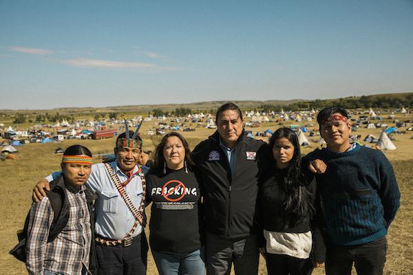 Sarayaku Kichwa Delegation and Supporters at Standing Rock